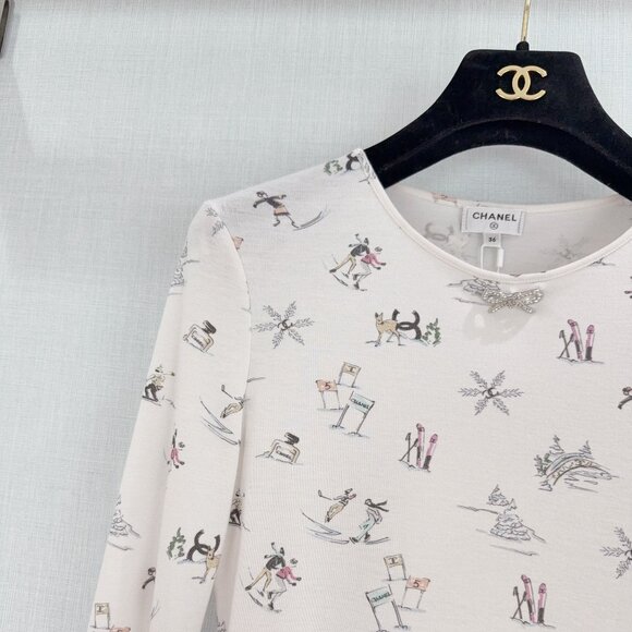 Fun Ski Pattern Knit Long-Sleeve Top - Picture 5 of 9